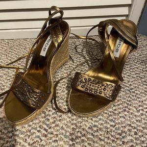 Bebe wedge sandal Size 7